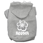 Aloha Flower Screen Print Dog Hoodies