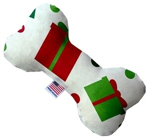 All the Presents! Canvas Bone Dog Toy