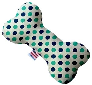 Aquatic Dots Canvas Bone Dog Toy