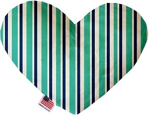 Aquatic Stripes Canvas Heart Dog Toy