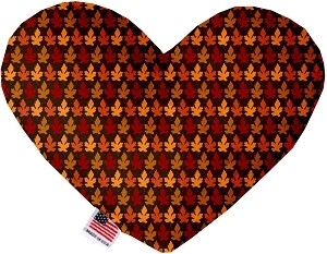 Autumn Leaves Canvas Heart Dog Toy
