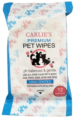 Carlie's Unscented Premium Pet Wipes