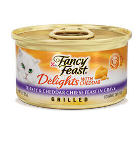 Fancy Feast Delights Grilled Turkey and Cheese Canned Cat Food 3-oz, case of 24