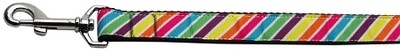 Striped Rainbow Nylon Ribbon Pet Leashes - Pride in Every Step