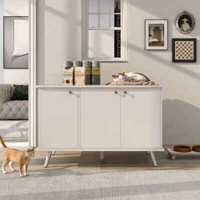 Multi-Functional Cat Litter Box Enclosure - Stylish and Practical Cat House