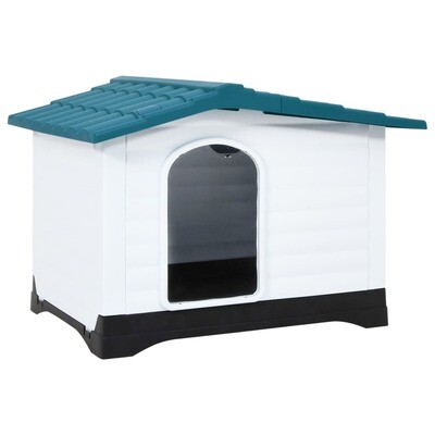 Durable Blue Polypropylene Dog House - 35.6
