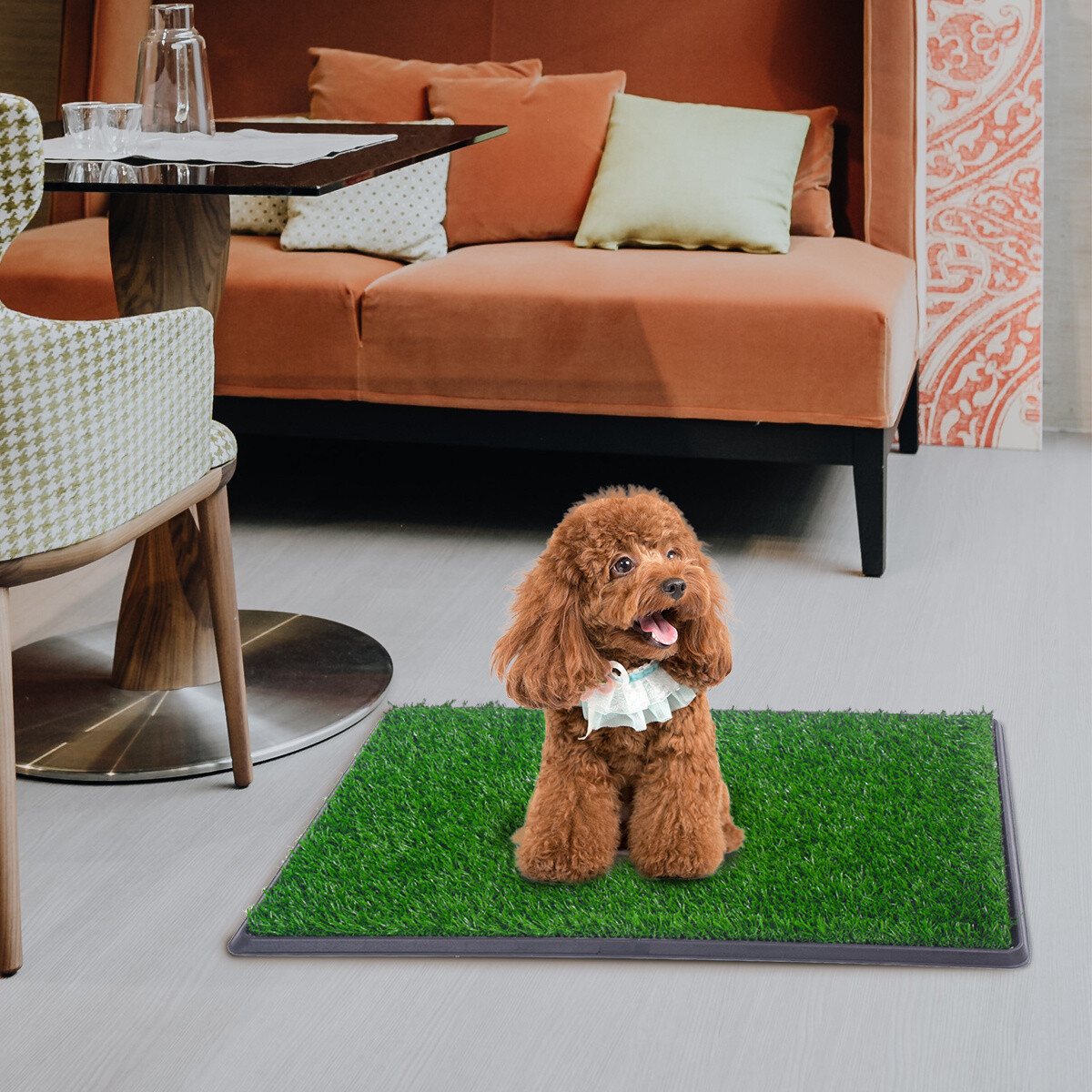 Puppy Dog Pet Potty Training Grass Pad Mat - Indoor Housebreaking Solution