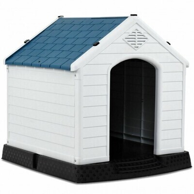 Blue Waterproof Pet Puppy House - S & M Sizes for Small and Medium Dogs