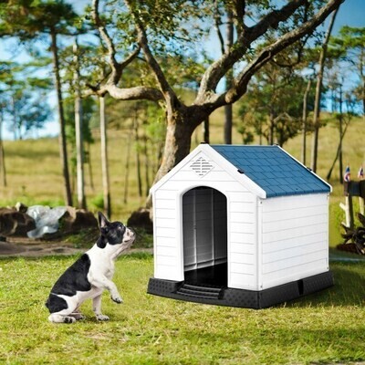 Plastic Waterproof Ventilate Pet Puppy House - Comfortable Dog Shelter