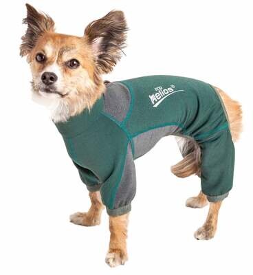 Dog Helios 'Rufflex' Full Bodied Dog Warmup Track Suit - Green