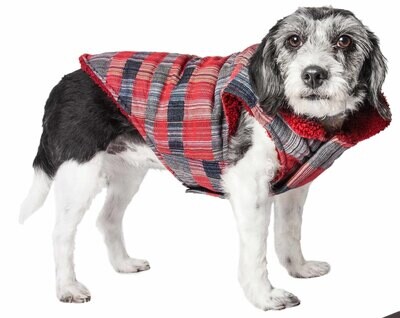 Pet Life 'Scotty' Tartan Classical Insulated Dog Coat - Plaid