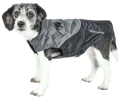 Touchdog Subzero-Storm Waterproof 3M Reflective Dog Coat - Grey/Black