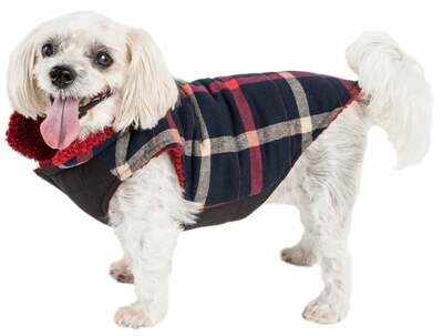 Pet Life 'Allegiance' Insulated Dog Coat - Plaid