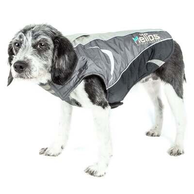 Helios Altitude-Mountaineer Protective Waterproof Dog Coat - Grey/Black