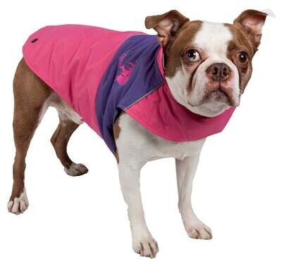 Touchdog Lightening-Shield Waterproof 2-in-1 Convertible Dog Jacket