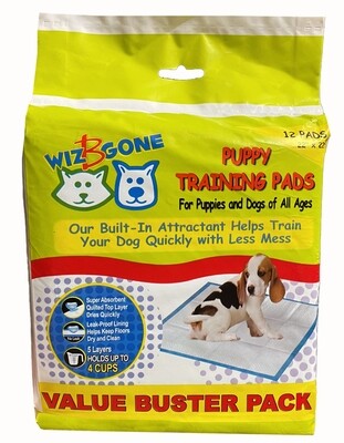 Wiz B Gone Puppy/Adult Training Pads (12ct)