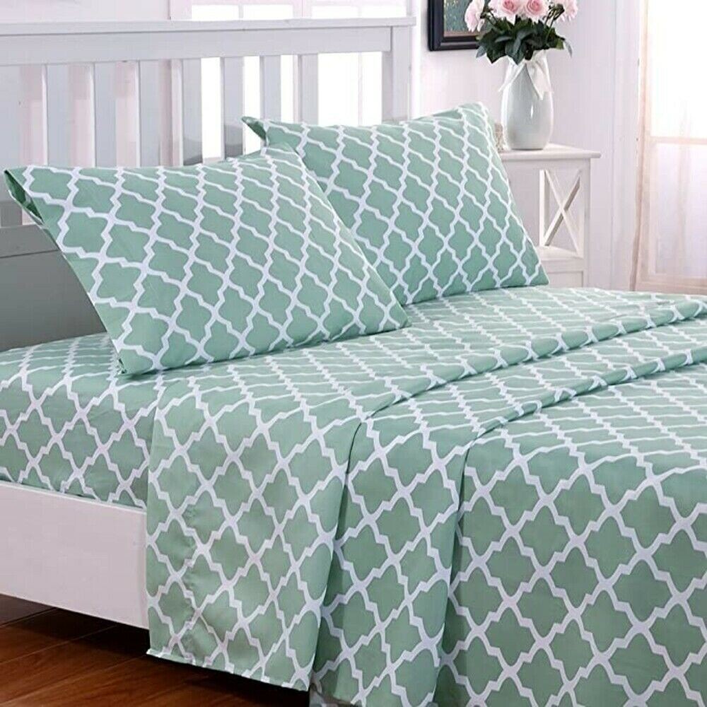 Egyptian Cotton Set 1800 Thread Count with Deep Pockets Soft Comfortable Bed Sheets
