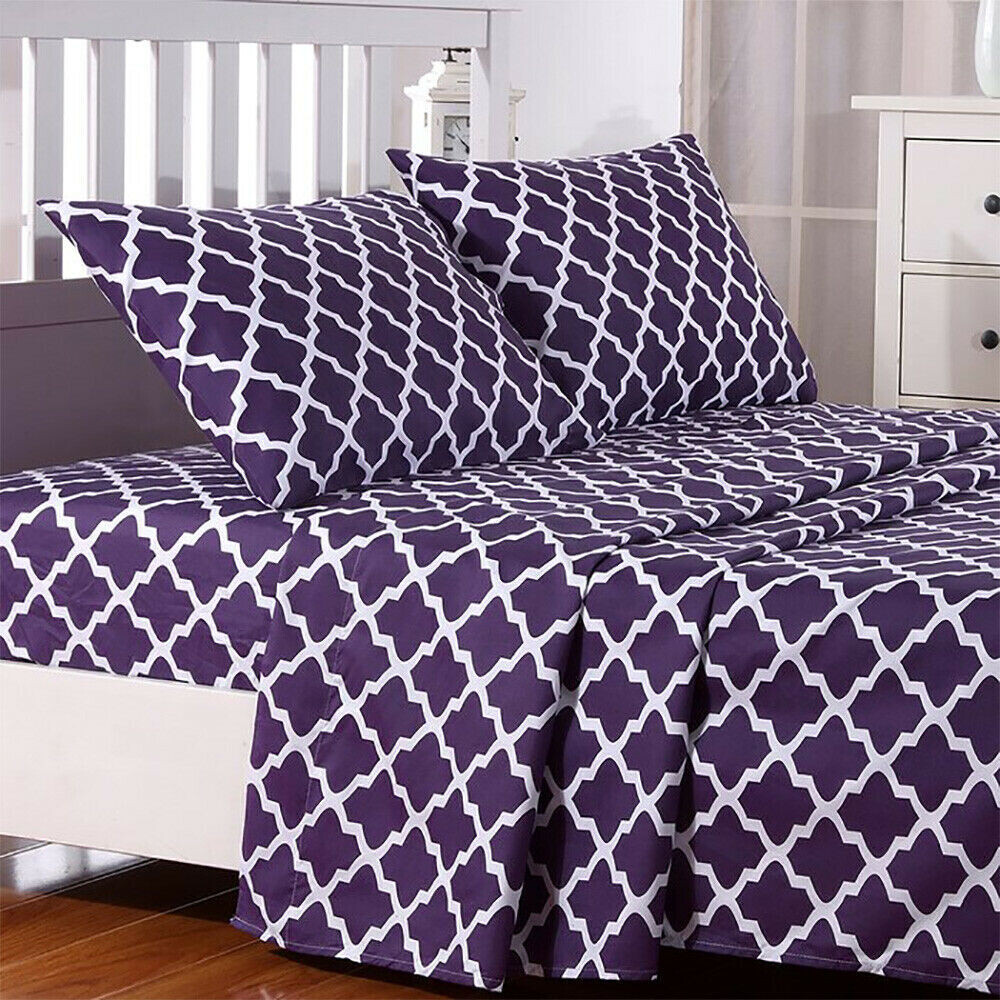 Egyptian Cotton Set 1800 Thread Count with Deep Pockets Soft Comfortable Bed Sheets