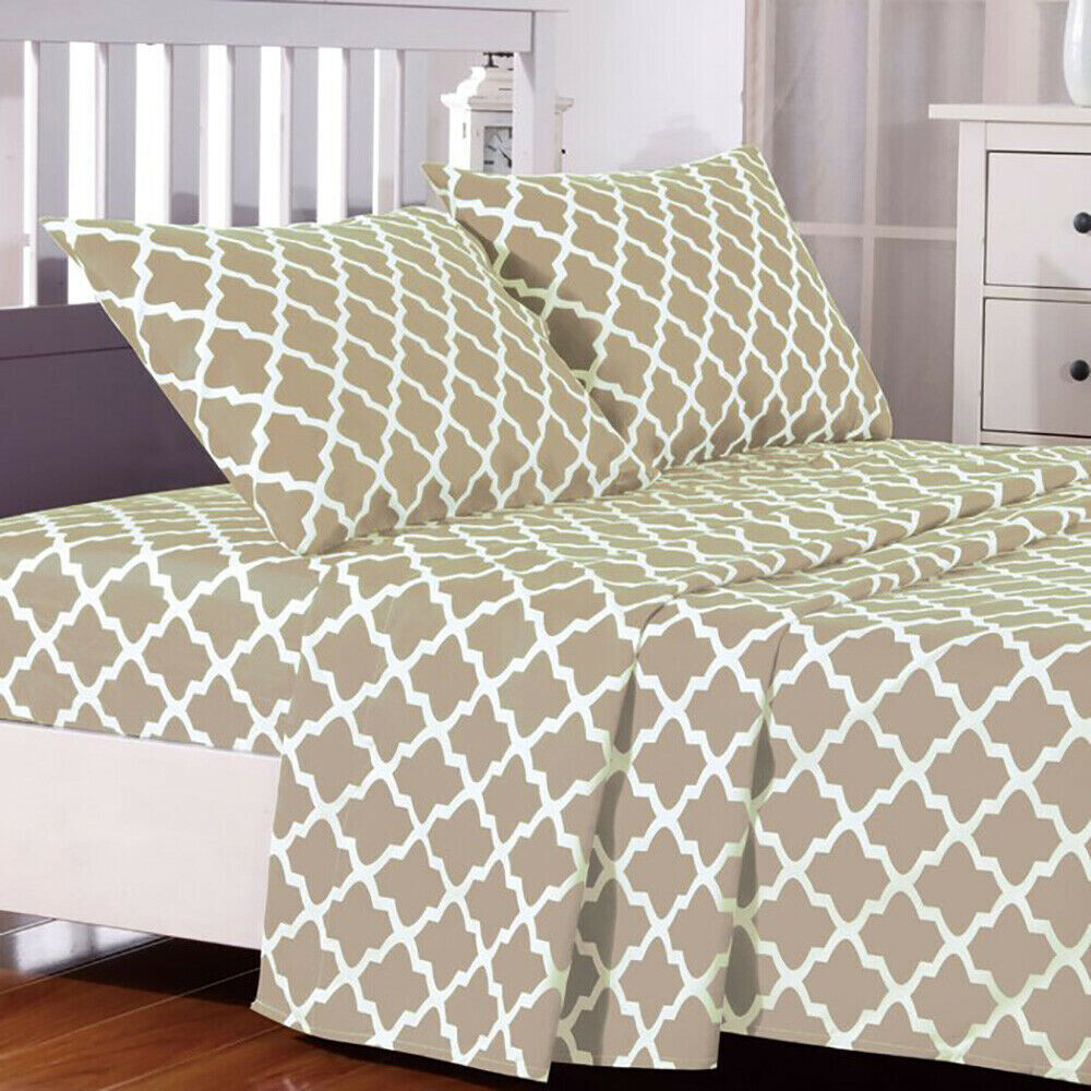 Egyptian Cotton Set 1800 Thread Count with Deep Pockets Soft Comfortable Bed Sheets