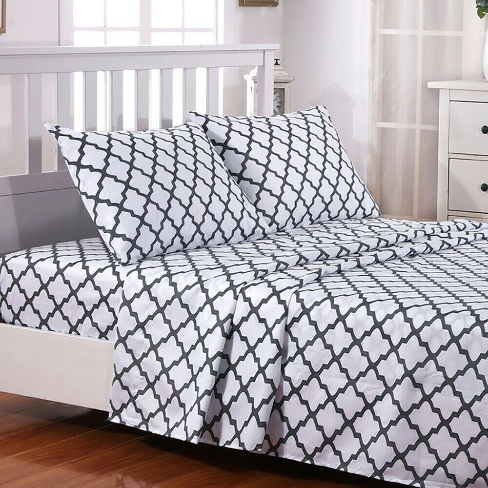 Egyptian Cotton Set 1800 Thread Count with Deep Pockets Soft Comfortable Bed Sheets