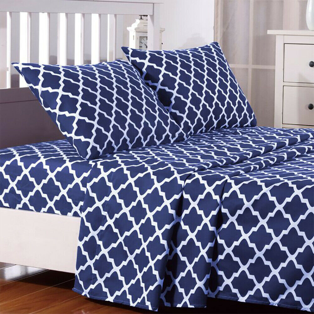 Egyptian Cotton Set 1800 Thread Count with Deep Pockets Soft Comfortable Bed Sheets