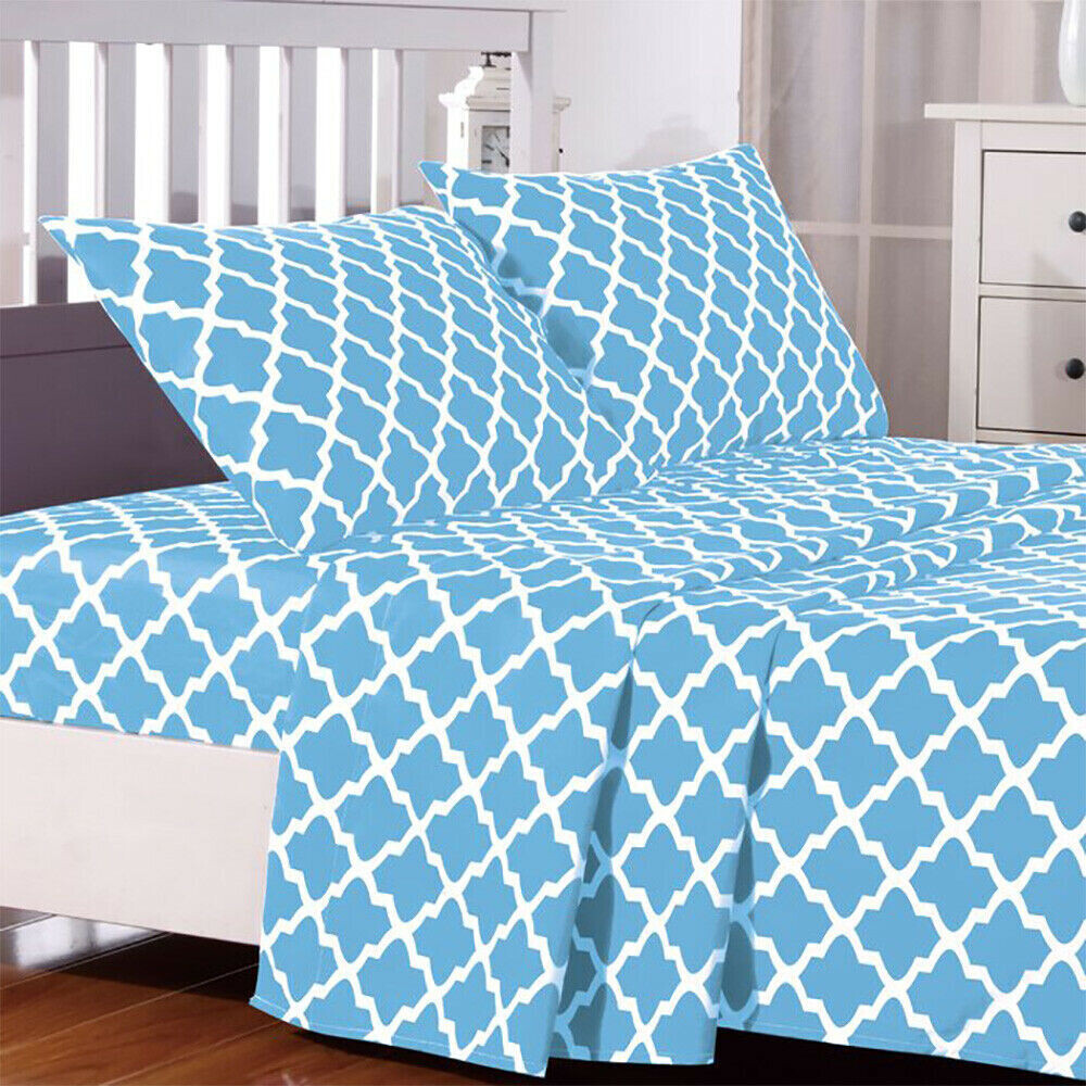 Egyptian Cotton Set 1800 Thread Count with Deep Pockets Soft Comfortable Bed Sheets