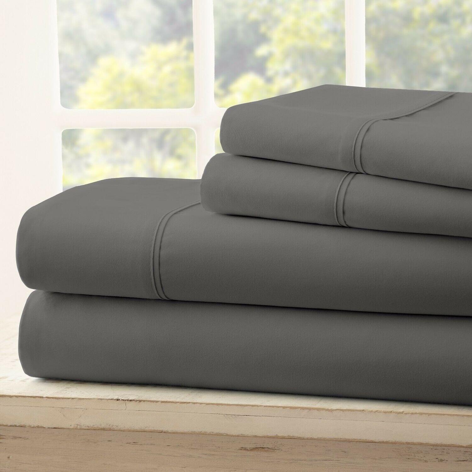 Egyptian Comfort 4 Piece Deep Pocket Bed Sheet Set - Hypoallergenic Wrinkle Free