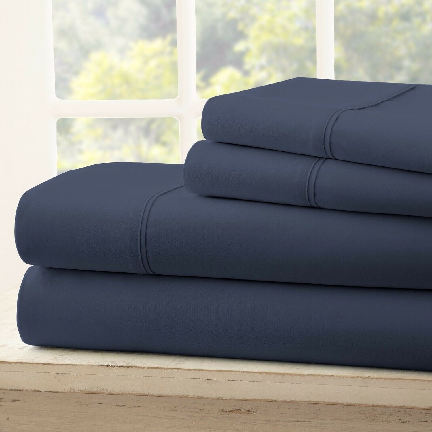 Egyptian Comfort 4 Piece Deep Pocket Bed Sheet Set - Hypoallergenic Wrinkle Free