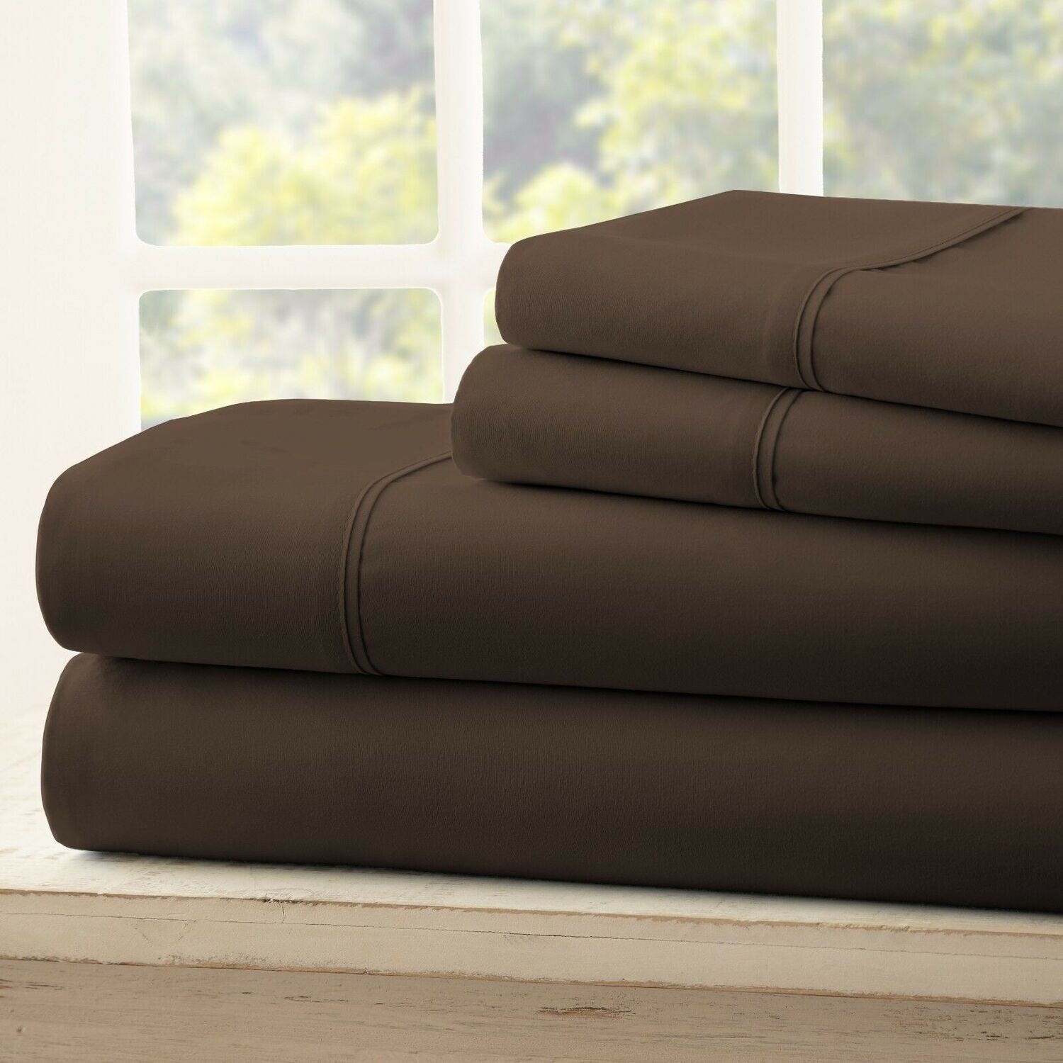 Egyptian Comfort 4 Piece Deep Pocket Bed Sheet Set - Hypoallergenic Wrinkle Free