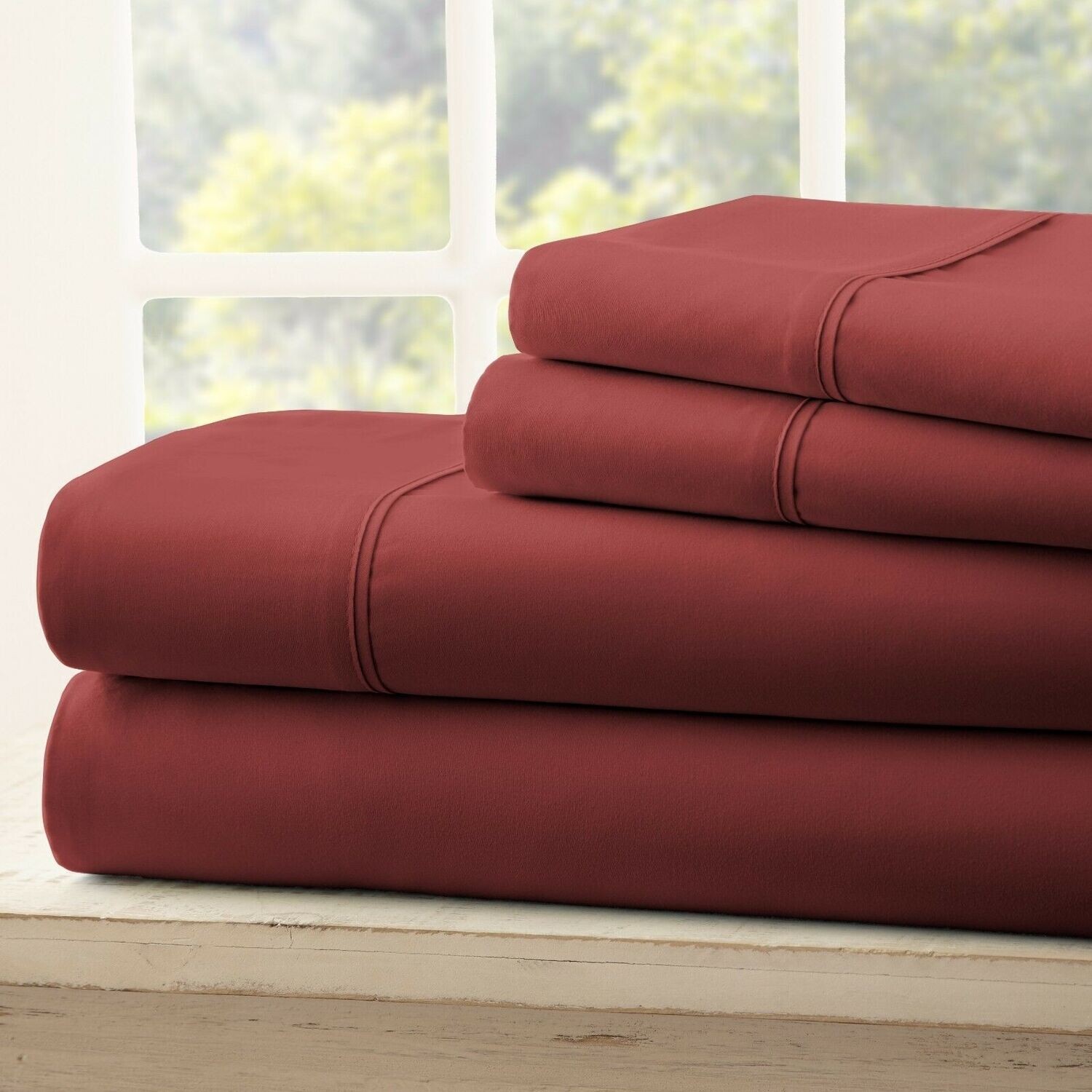 Egyptian Comfort 4 Piece Deep Pocket Bed Sheet Set - Hypoallergenic Wrinkle Free