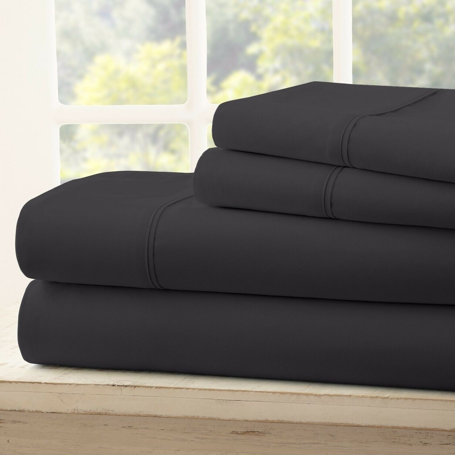 Egyptian Comfort 4 Piece Deep Pocket Bed Sheet Set - Hypoallergenic Wrinkle Free
