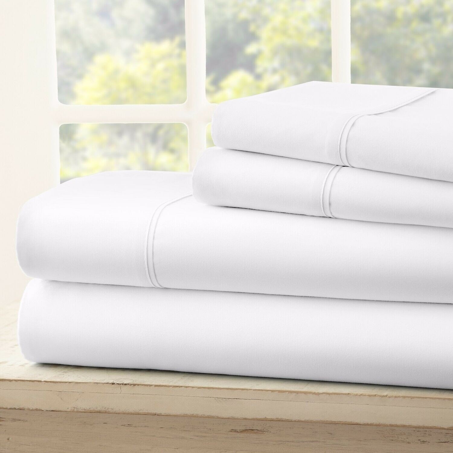 Egyptian Comfort 4 Piece Deep Pocket Bed Sheet Set - Hypoallergenic Wrinkle Free