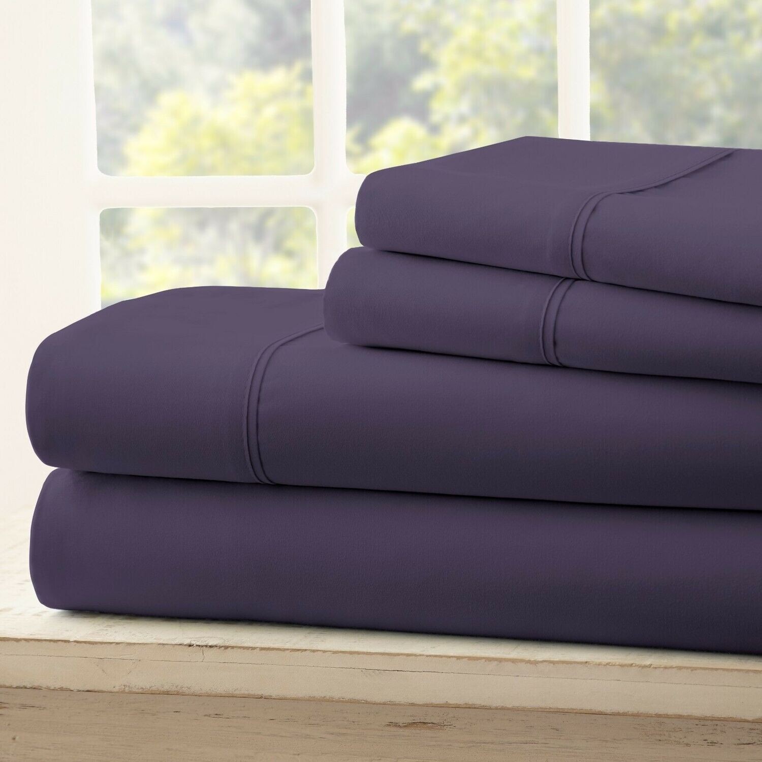Egyptian Comfort 4 Piece Deep Pocket Bed Sheet Set - Hypoallergenic Wrinkle Free