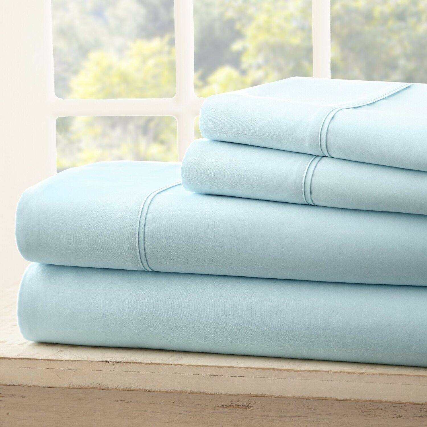 Egyptian Comfort 4 Piece Deep Pocket Bed Sheet Set - Hypoallergenic Wrinkle Free