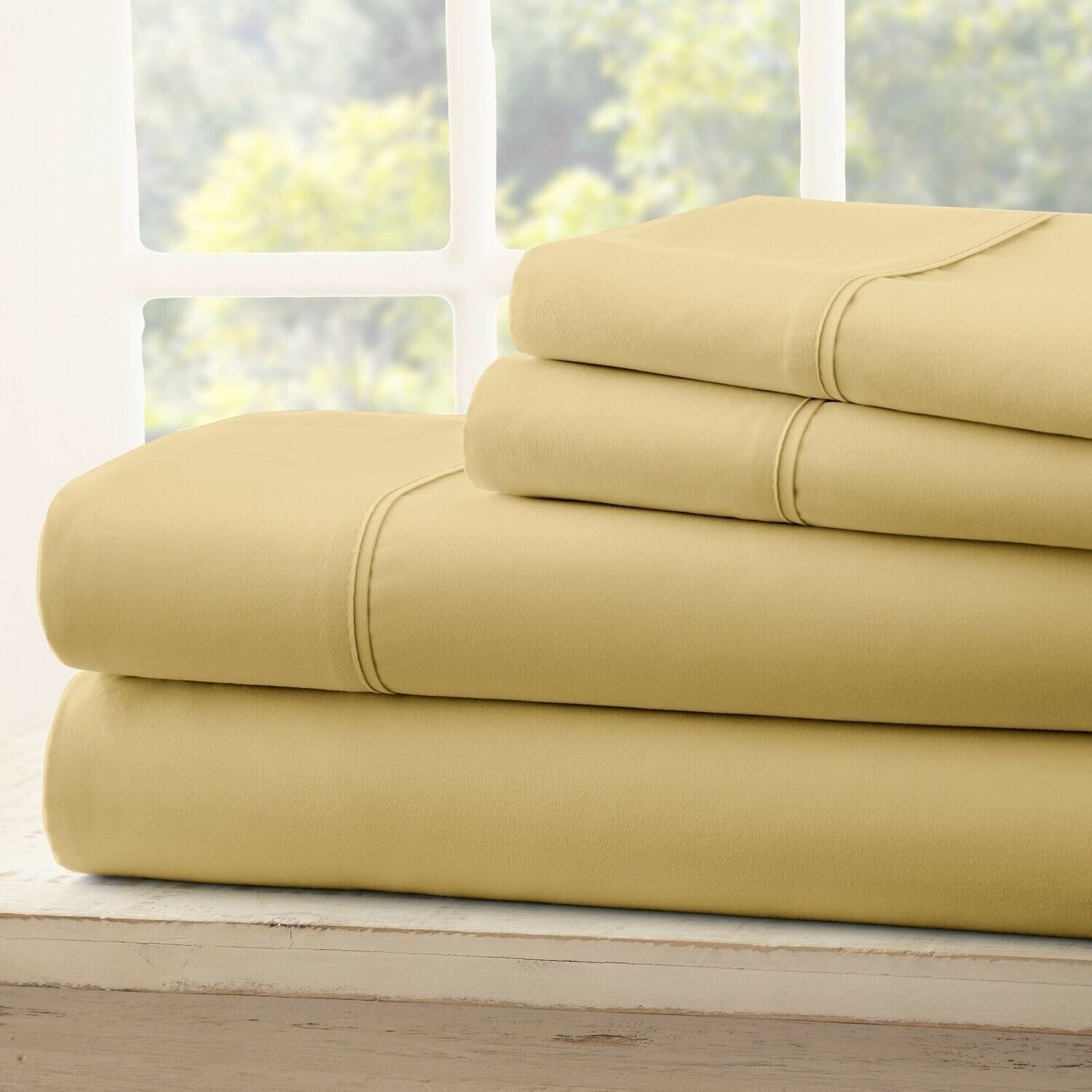 Egyptian Comfort 4 Piece Deep Pocket Bed Sheet Set - Hypoallergenic Wrinkle Free