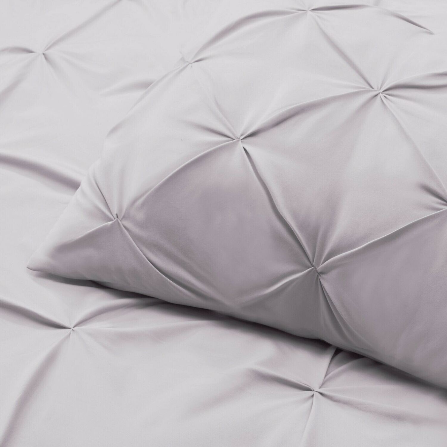 Pinch Pleated Duvet Cover Set Luxurious Premium Quality Cover for Comforter