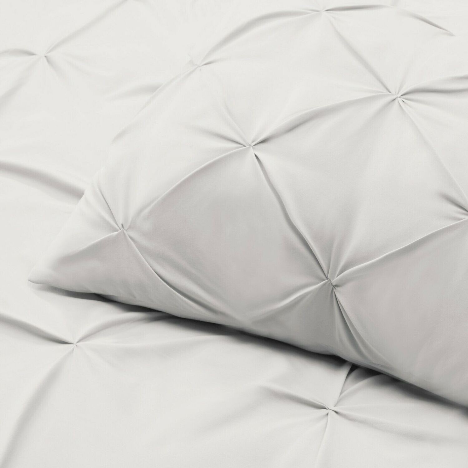 Pinch Pleated Duvet Cover Set Luxurious Premium Quality Cover for Comforter