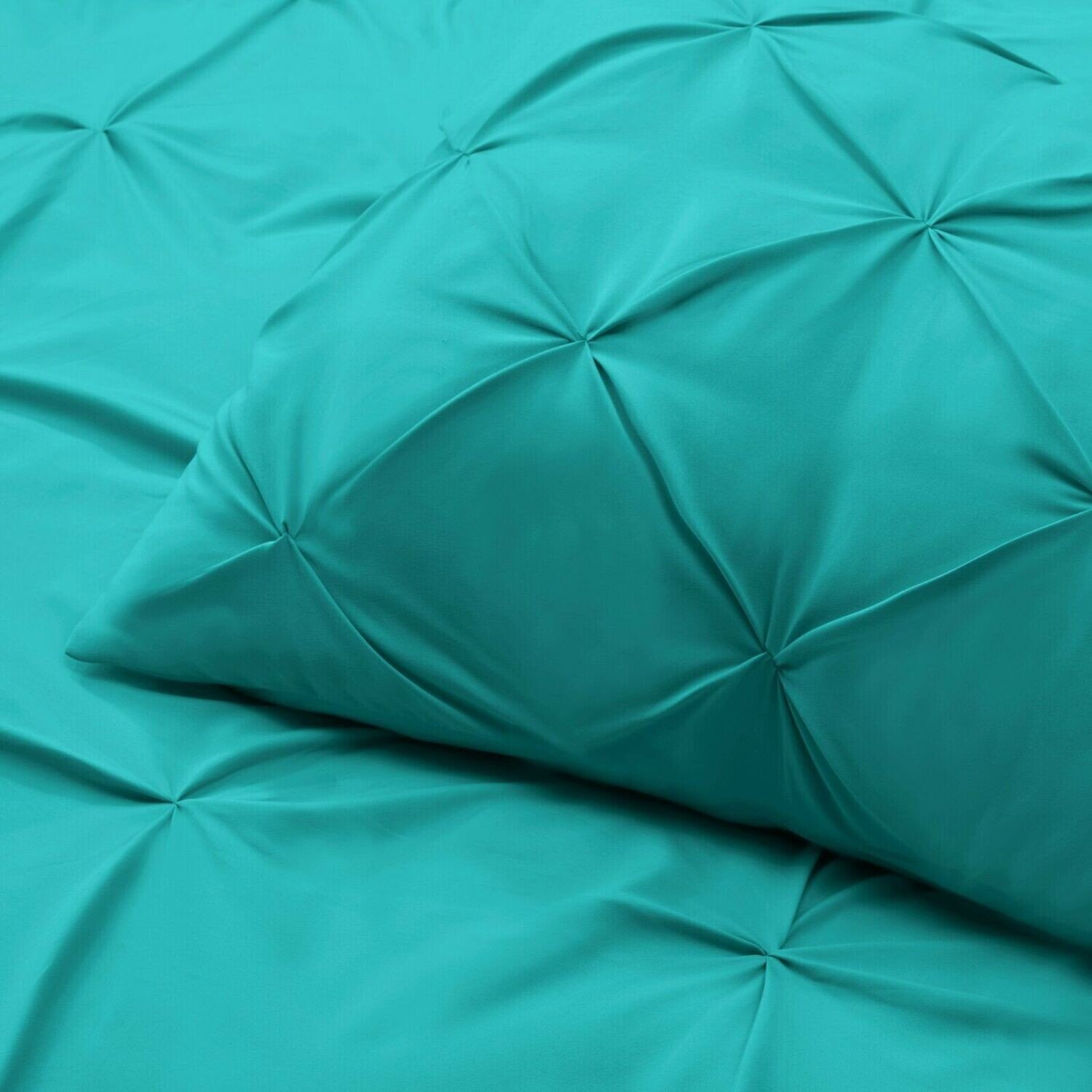Pinch Pleated Duvet Cover Set Luxurious Premium Quality Cover for Comforter