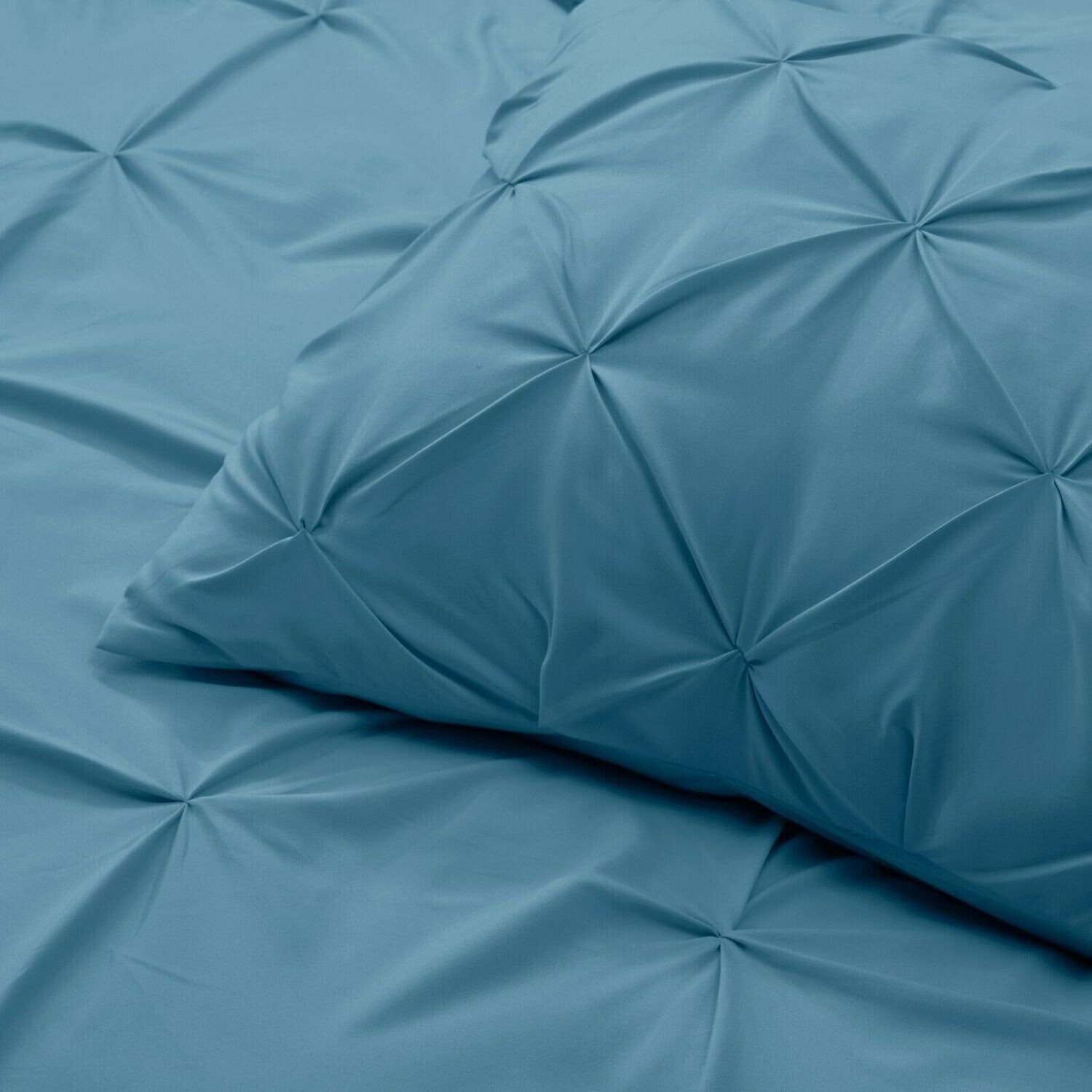 Pinch Pleated Duvet Cover Set Luxurious Premium Quality Cover for Comforter