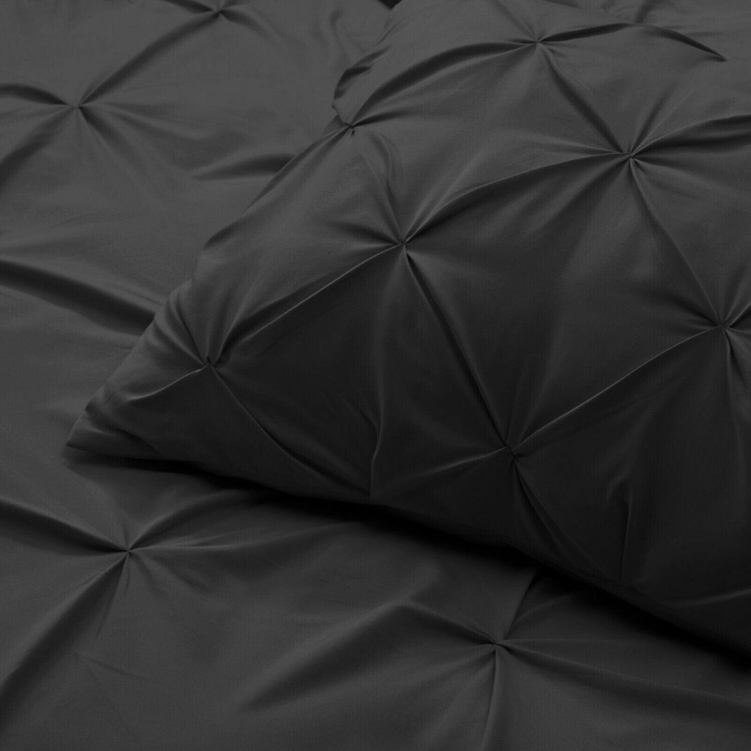 Pinch Pleated Duvet Cover Set Luxurious Premium Quality Cover for Comforter