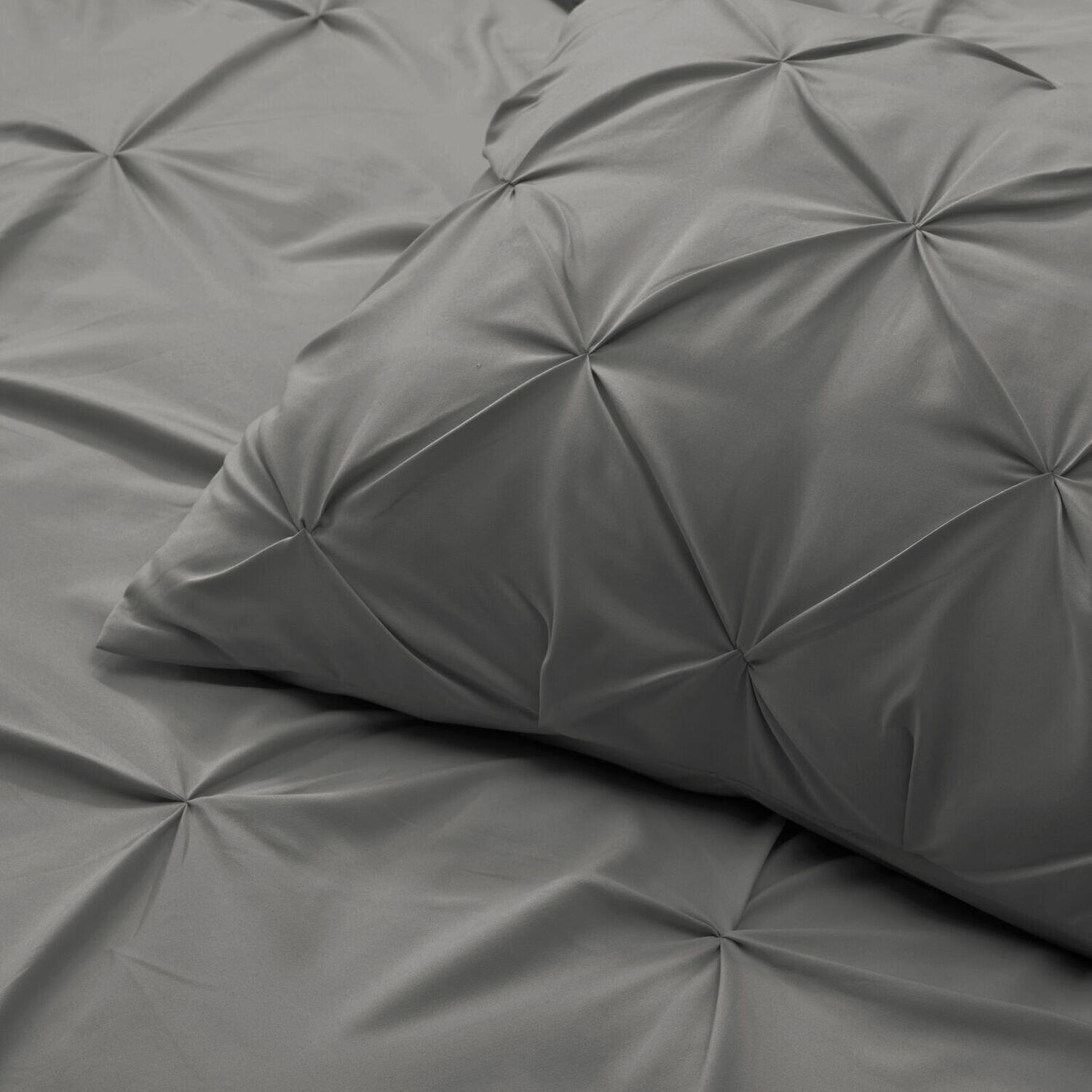 Pinch Pleated Duvet Cover Set Luxurious Premium Quality Cover for Comforter