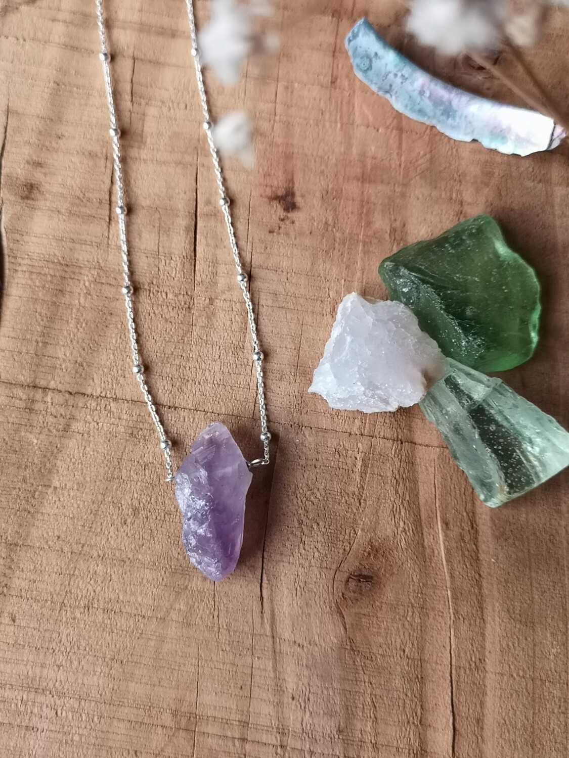 Raw Amethyst Pendant