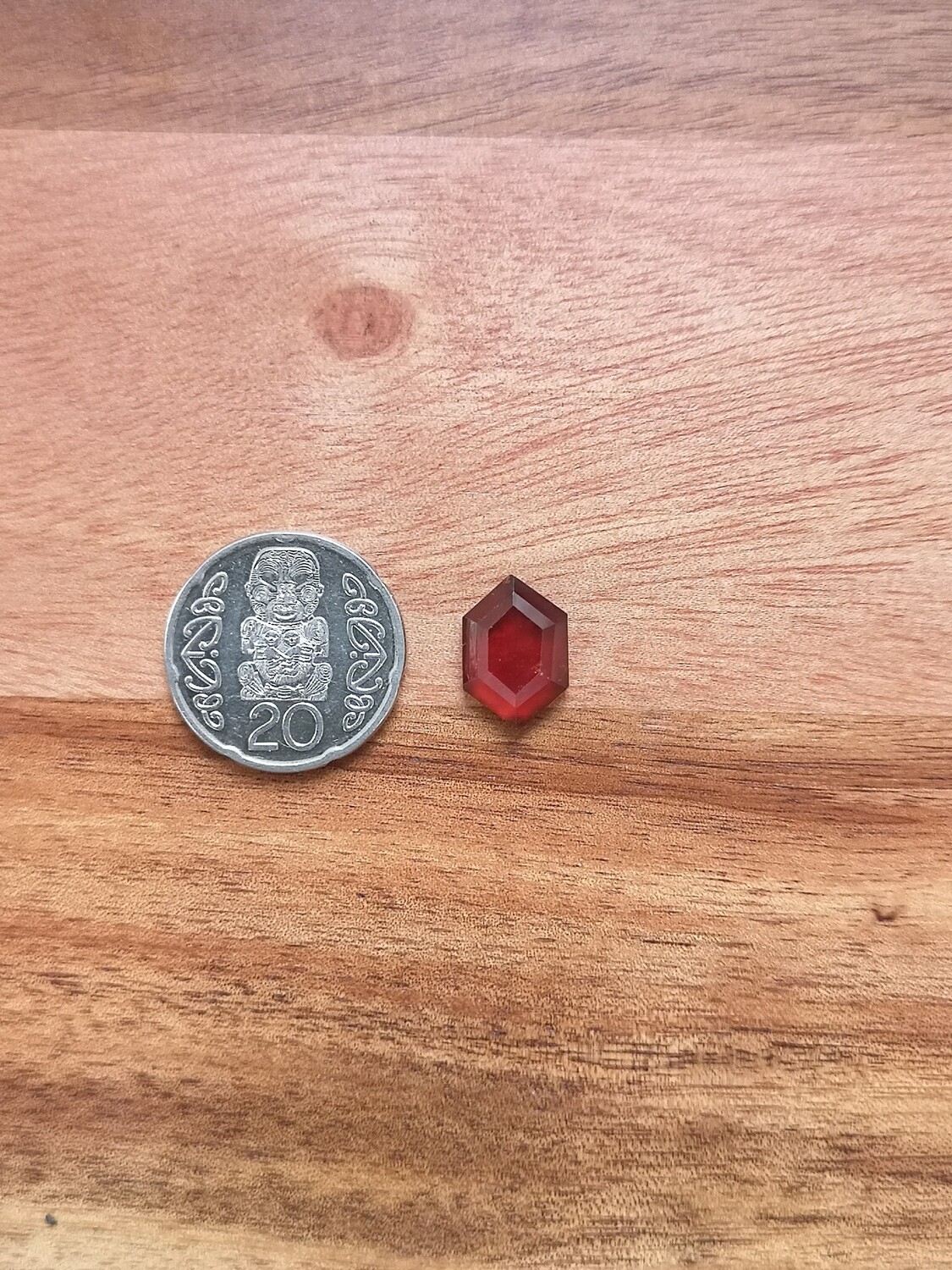 Hexagon Step cut Hessonite Garnet