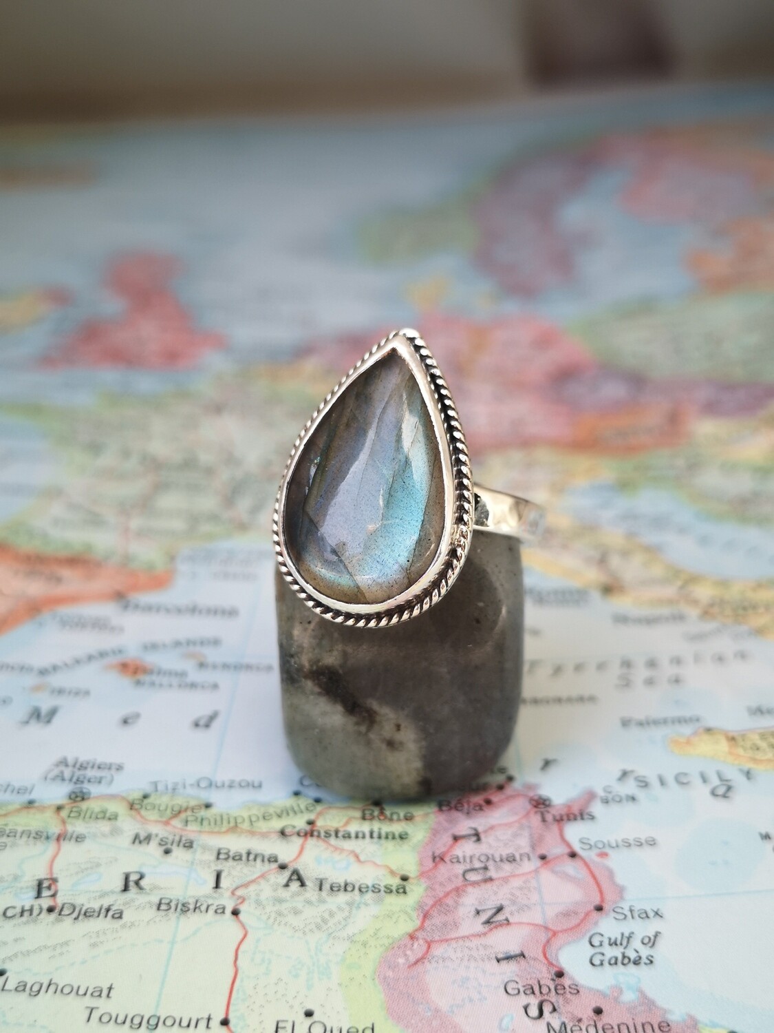 &quot;Bound&quot; ring in Labradorite