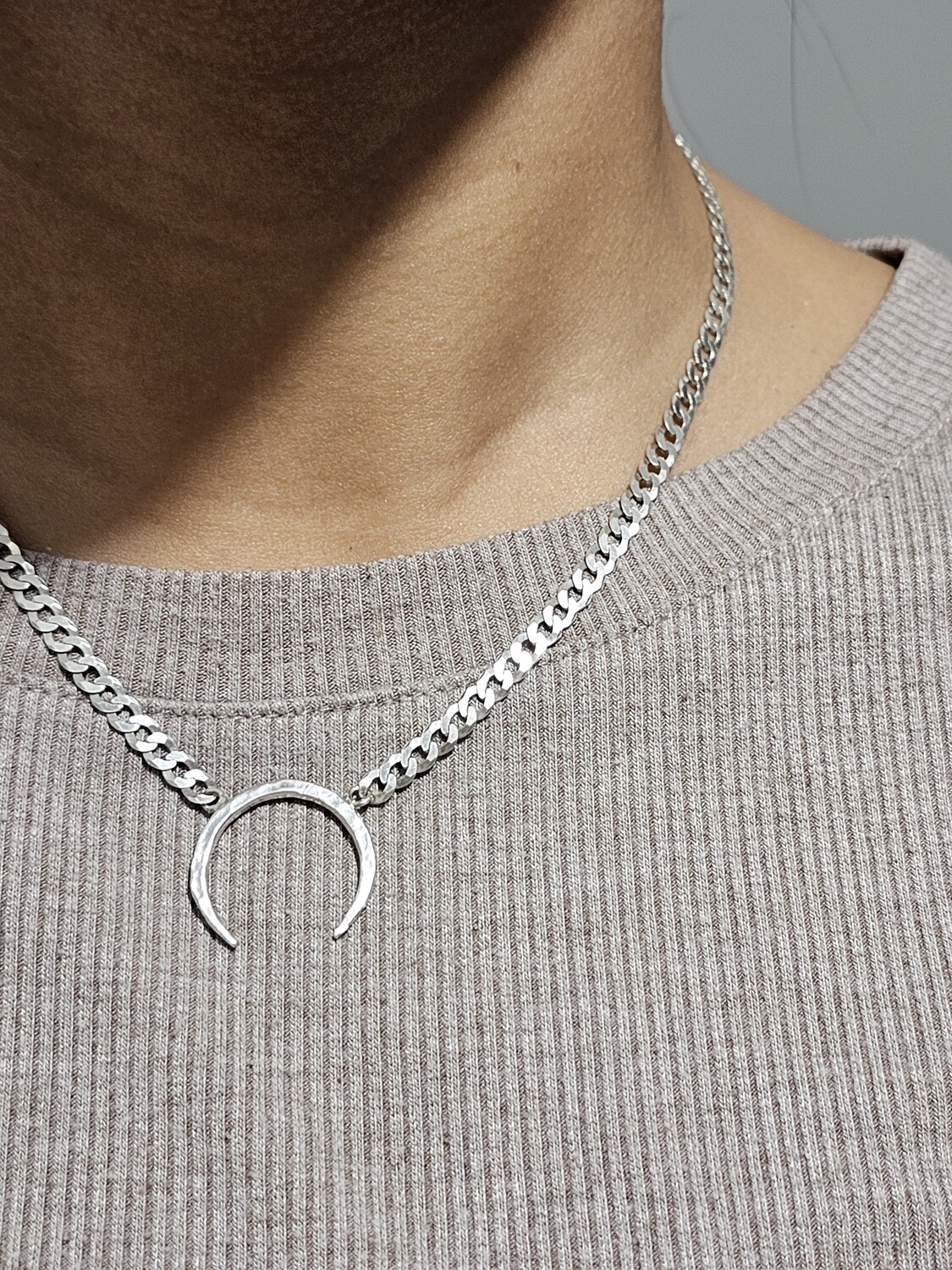 Chunky Crescent Moon choker