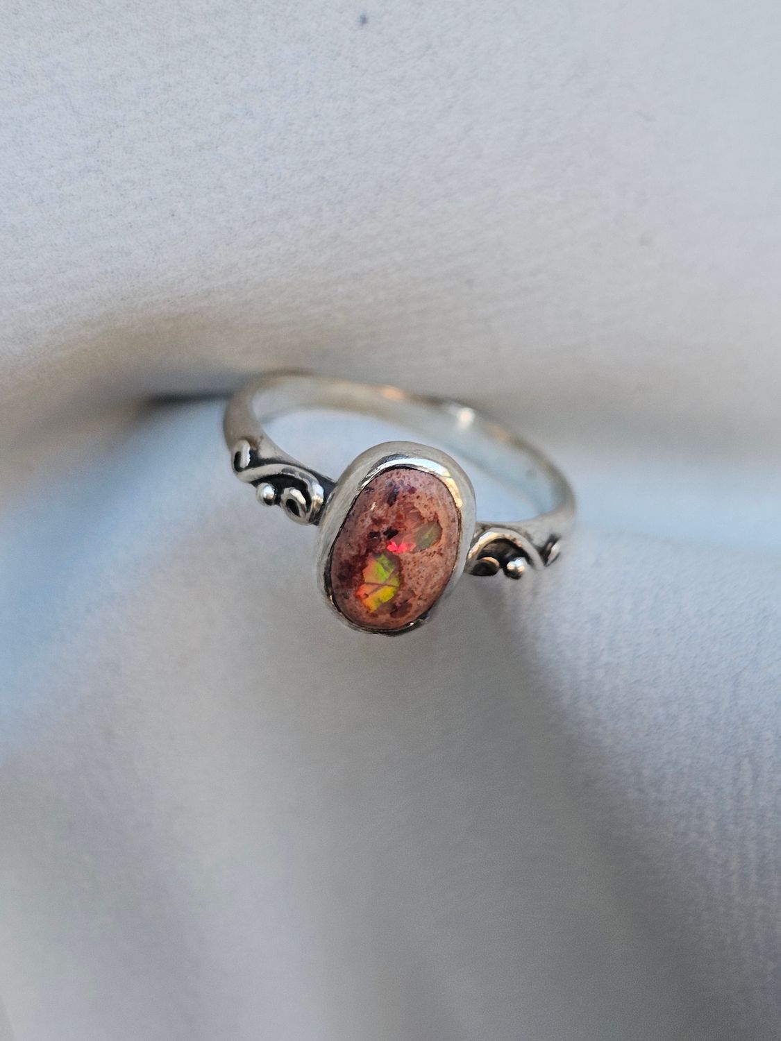 &quot;Magma&quot; ring in Cantera Opal