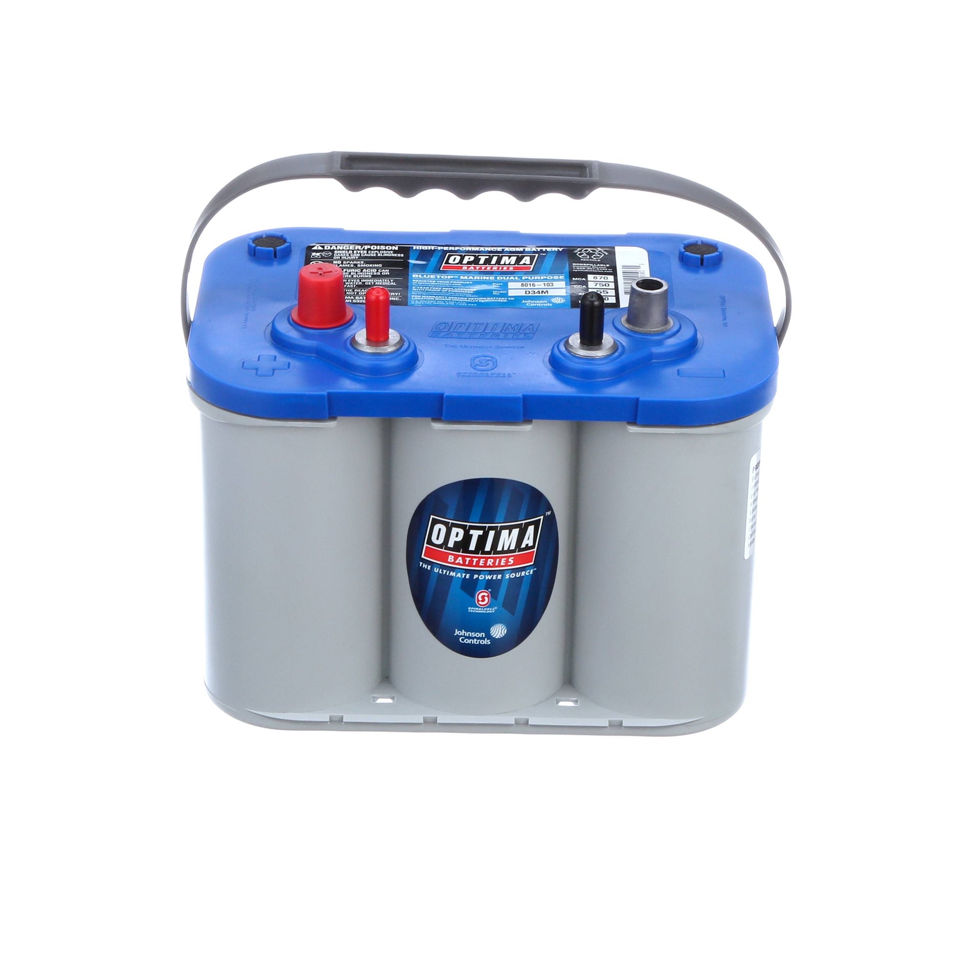 Optima Bluetop Group 34 Marine Deep Cycle Battery 