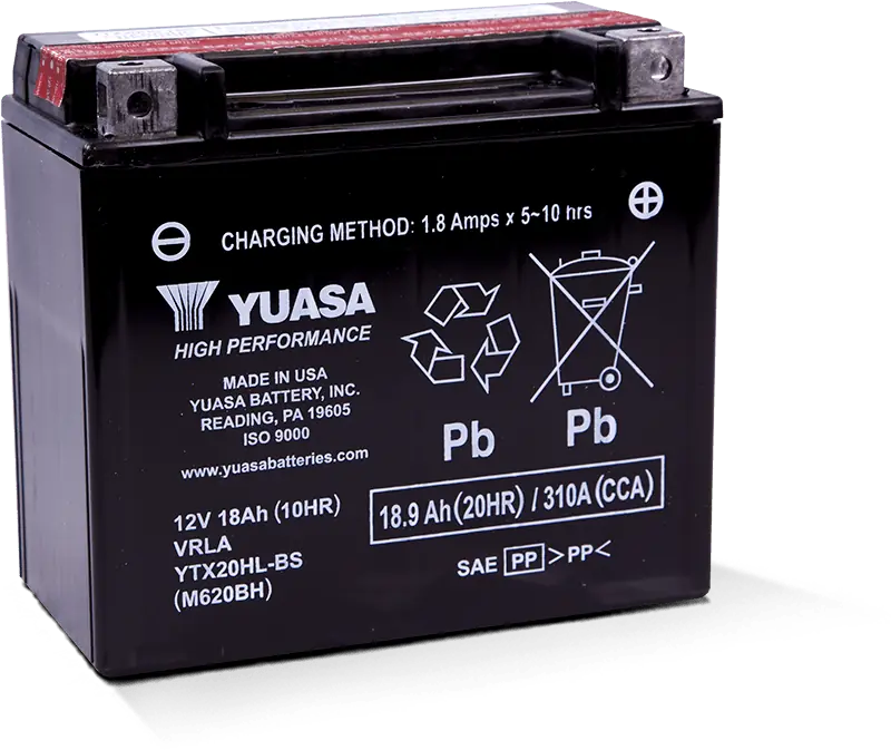 Yuasa YTX20HL-BS HIgh Performance Powersports Battery | Batteries