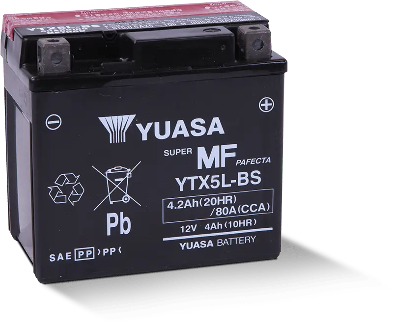 Yuasa YTX5L-BS High Performance Powersports Battery 