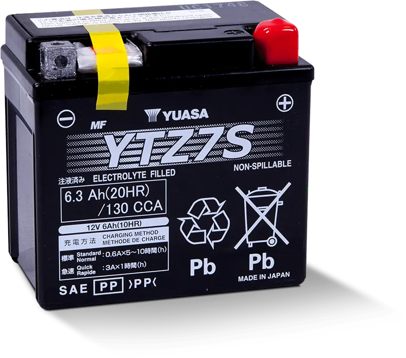 Yuasa YTX7L-BS High Performance Powersports Battery | Batteries
